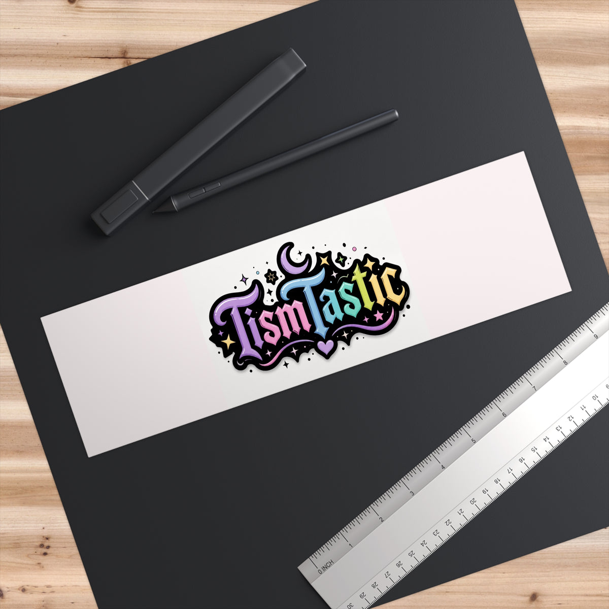 Tismtastic Colorful Retro Sticker — Cute Moon & Stars Bumper Decal