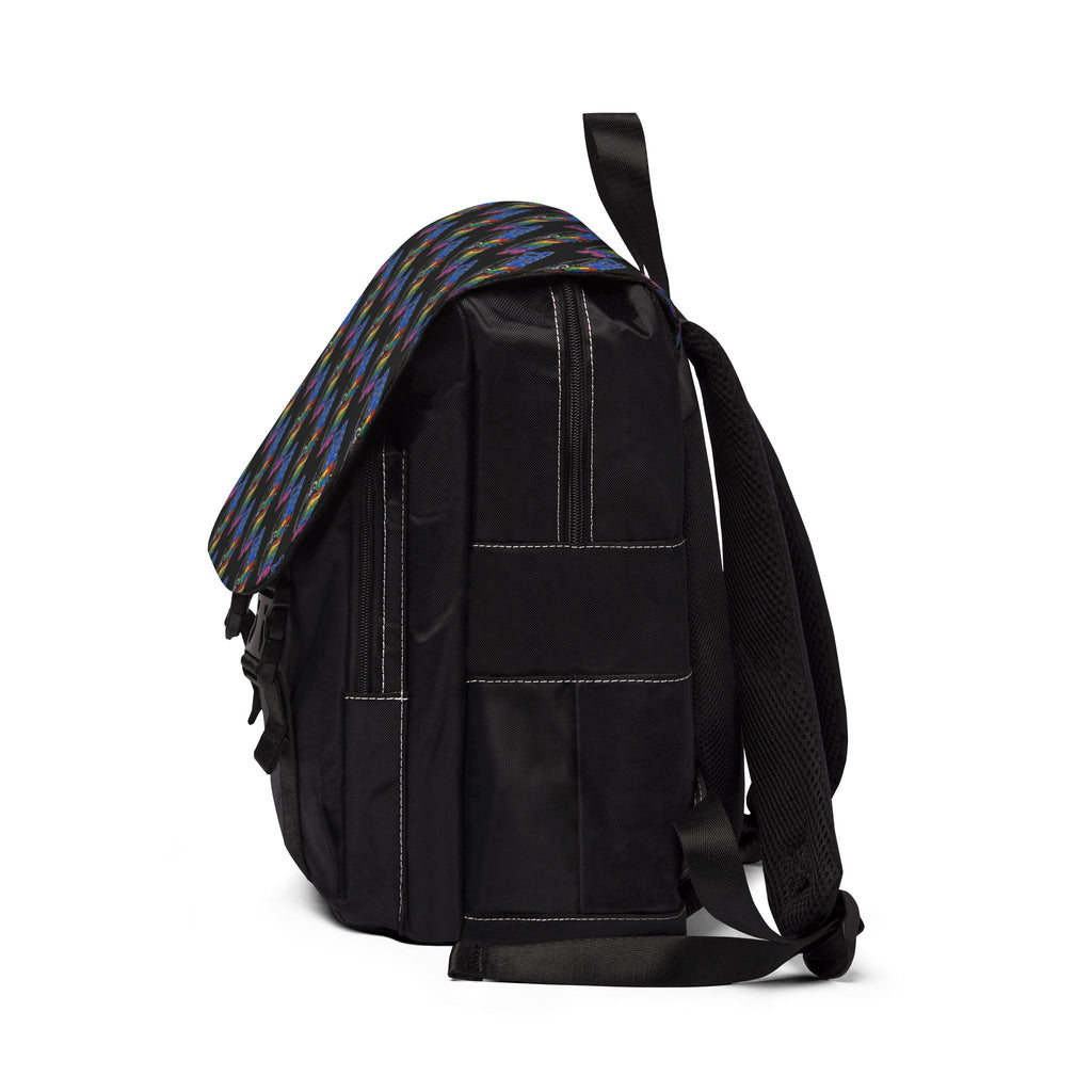 Rainbow TismTastic Logo Backpack — Casual Shoulder Backpack