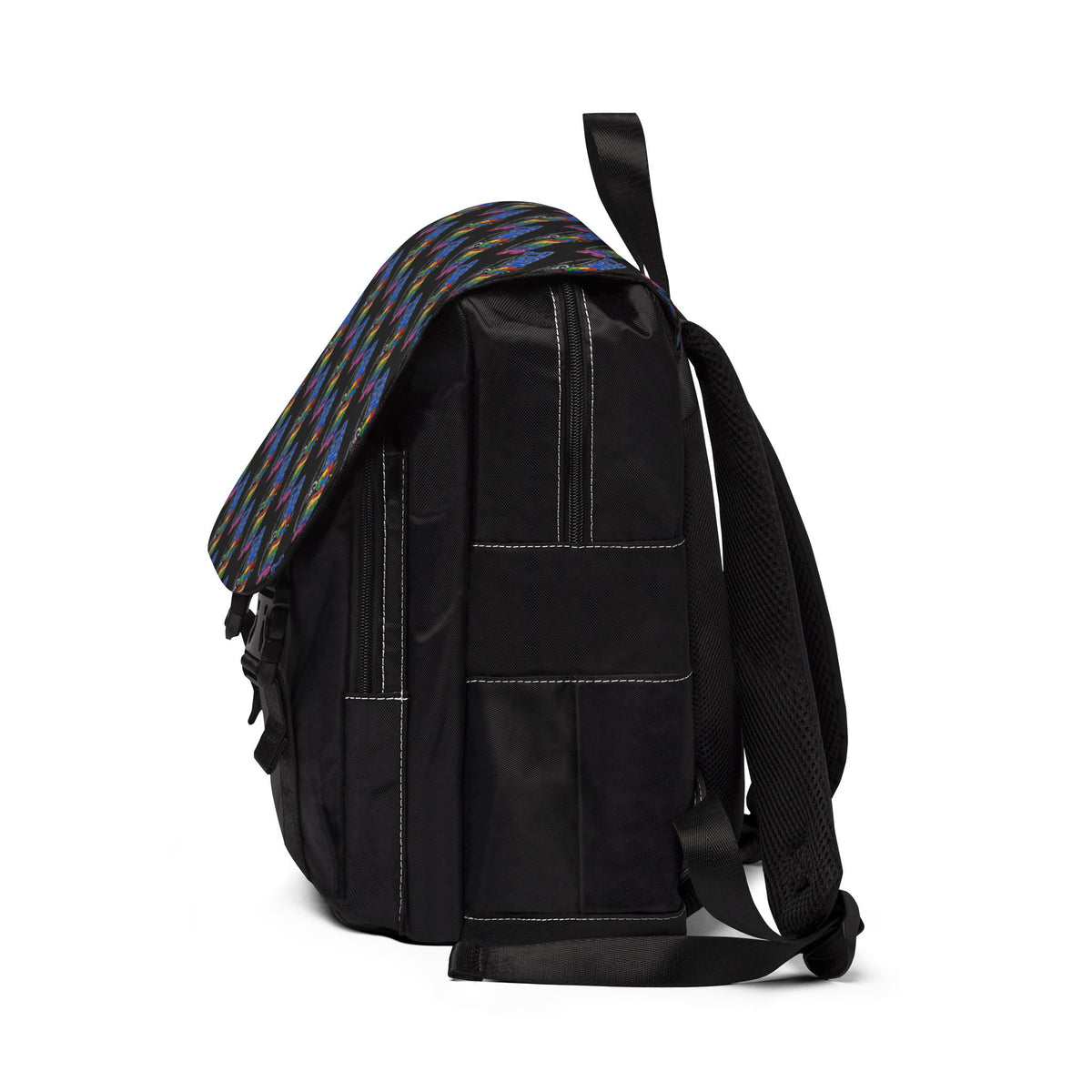 Rainbow TismTastic Logo Backpack — Casual Shoulder Backpack
