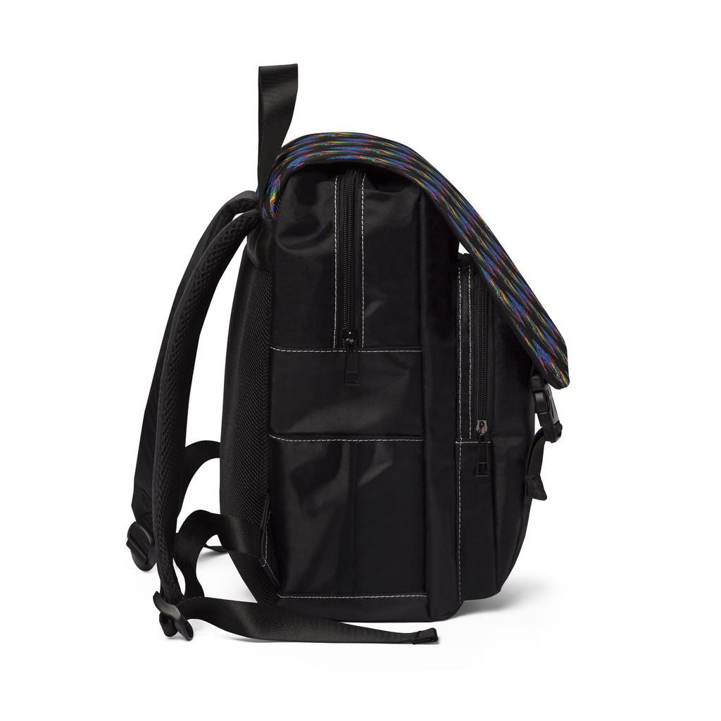 Rainbow TismTastic Logo Backpack — Casual Shoulder Backpack