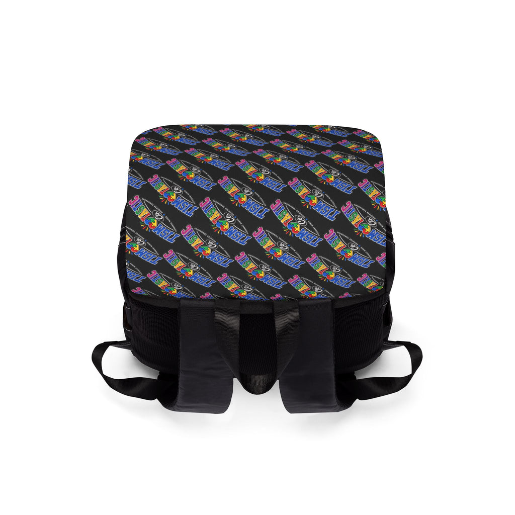Rainbow TismTastic Logo Backpack — Casual Shoulder Backpack
