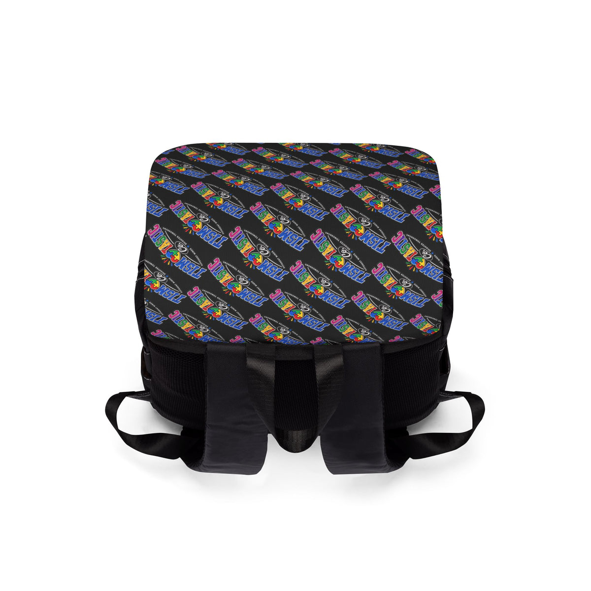 Rainbow TismTastic Logo Backpack — Casual Shoulder Backpack