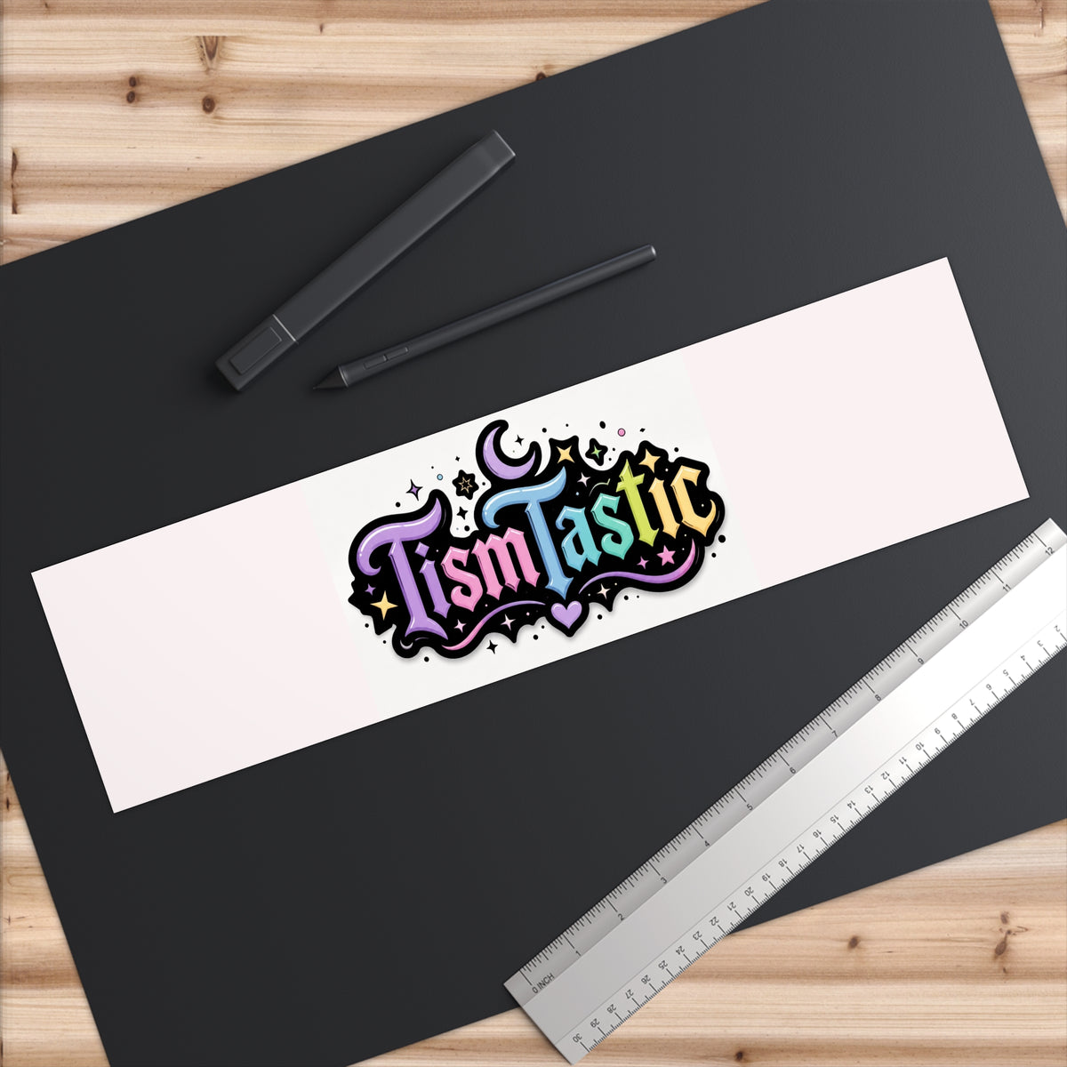 Tismtastic Colorful Retro Sticker — Cute Moon & Stars Bumper Decal