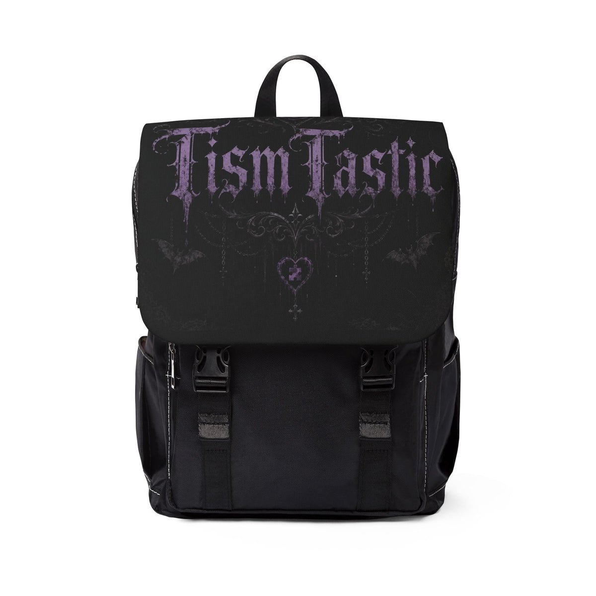Gothic "TismTastic" Black Casual Backpack
